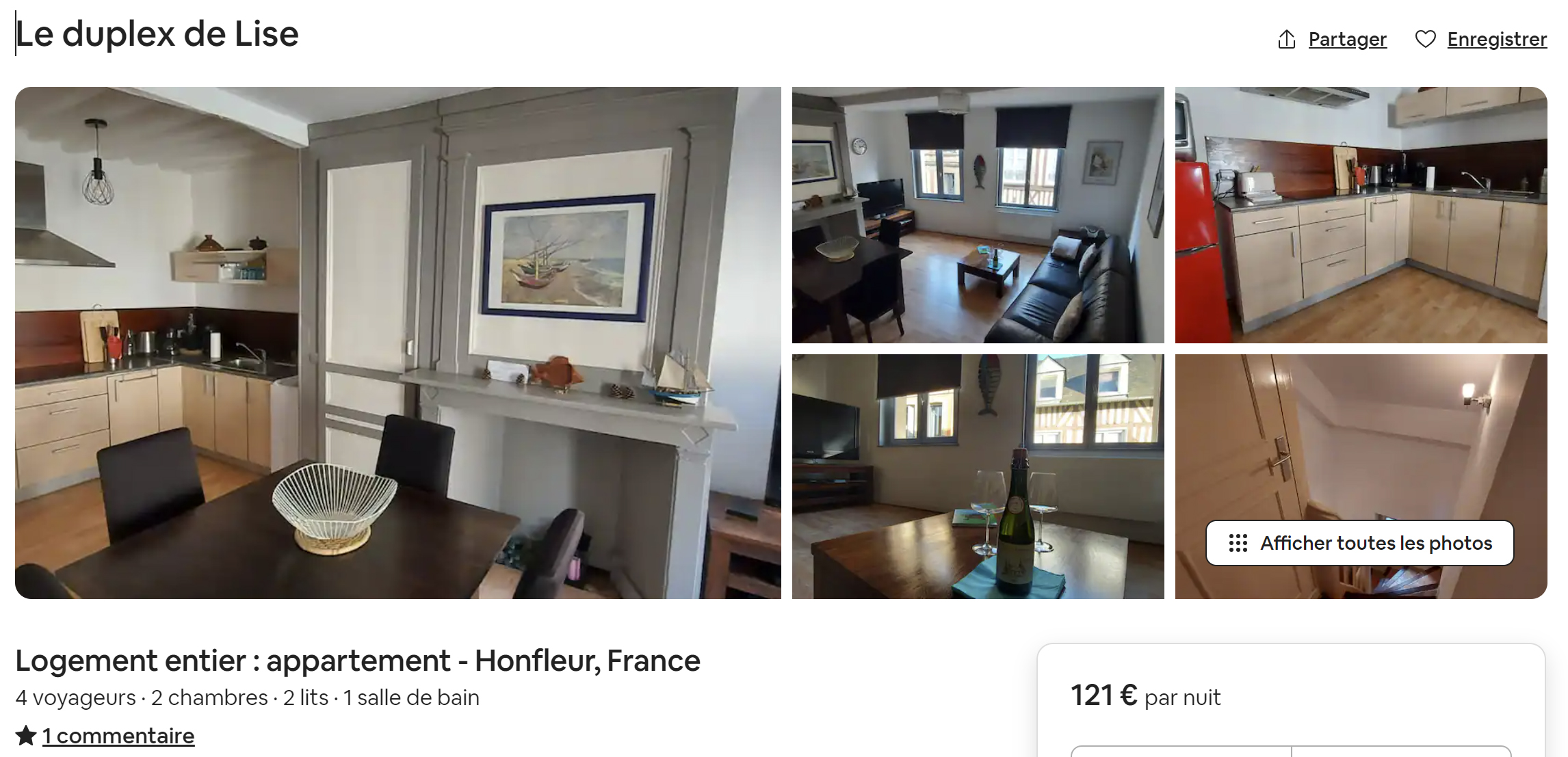 appartement airbnb avec photos du client