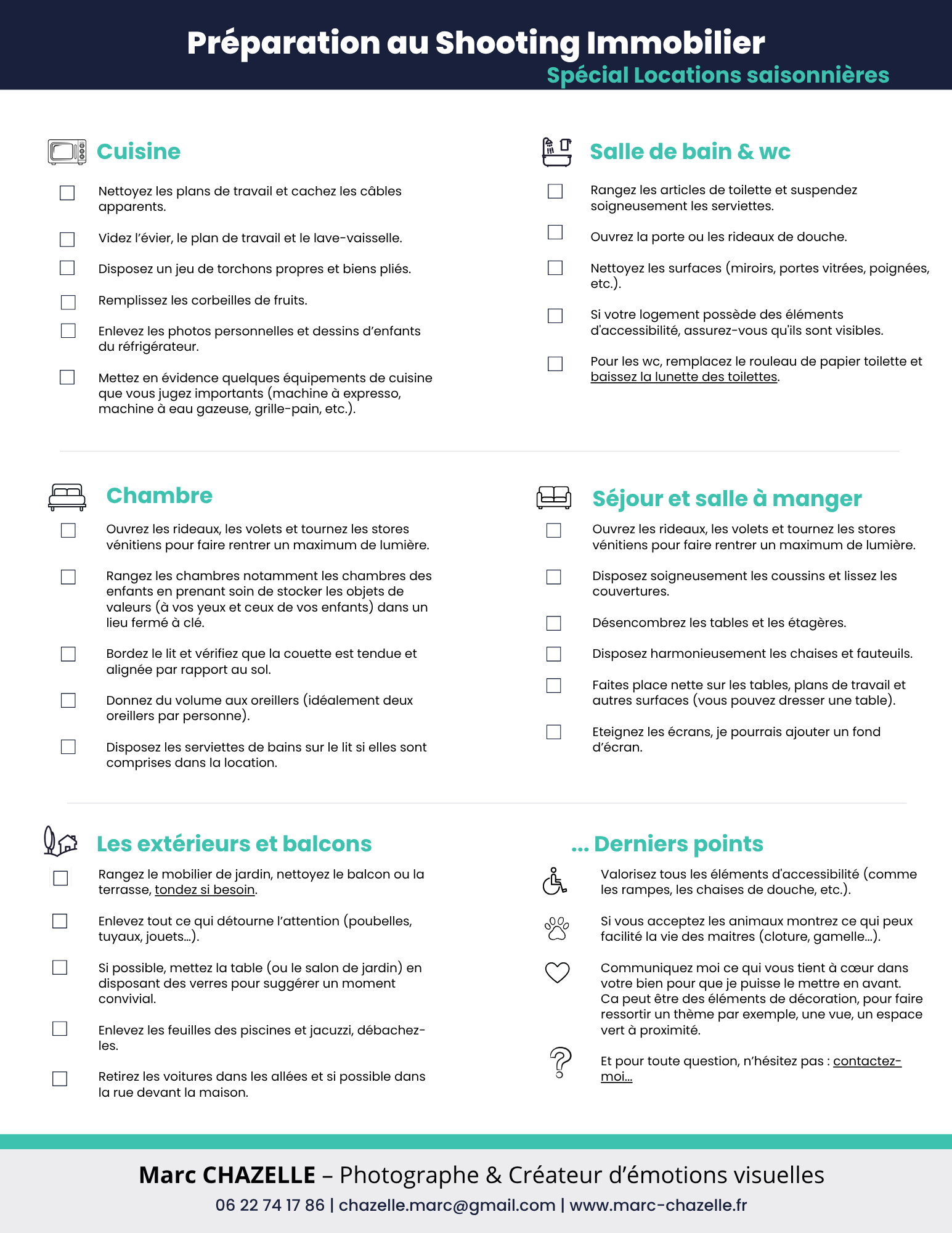 check list shooting immobilier (2) check list shooting immobilier